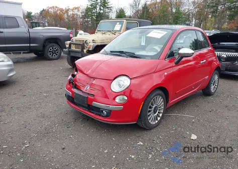 2012 Fiat 500 Lounge из США, поврежденный, VIN 3C3CFFCR9CT137796